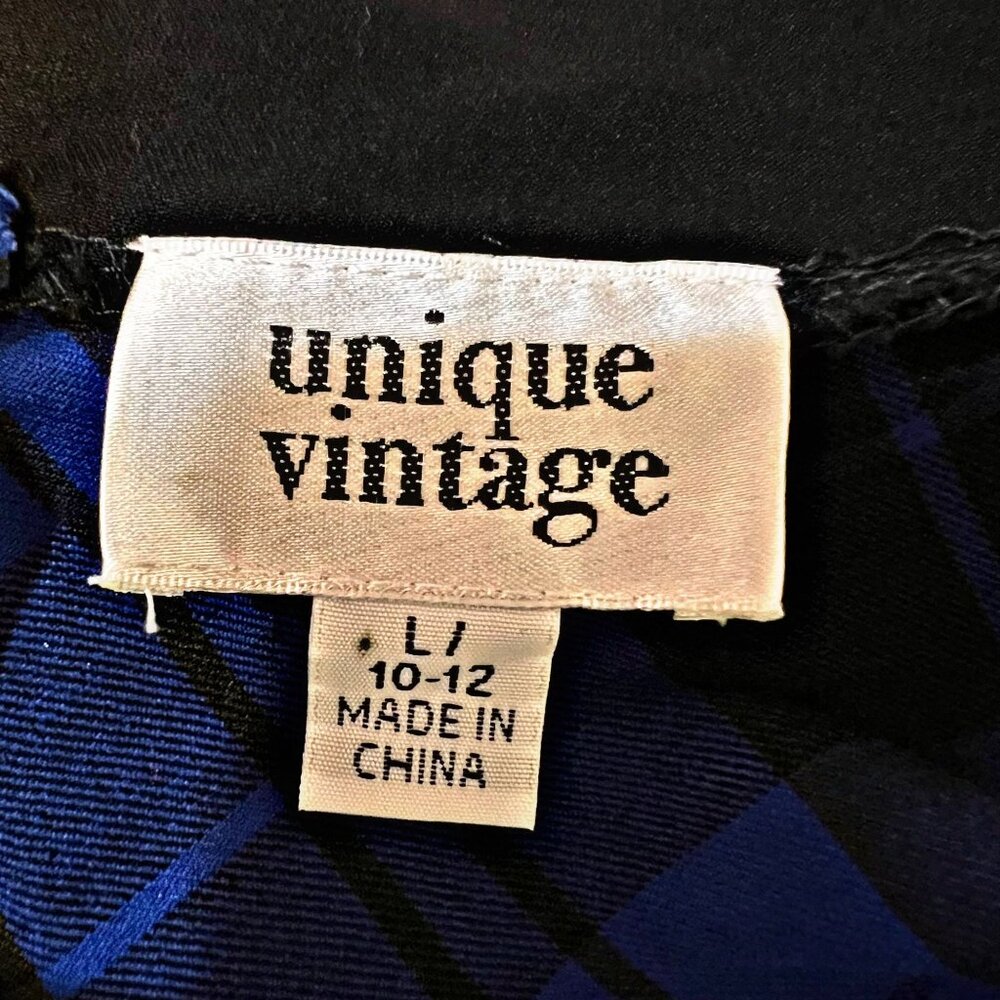 Unique Vintage Plaid Fit & Flare Midi Dress Retro Swing Wiggle Pockets Stretch - Picture 12 of 12